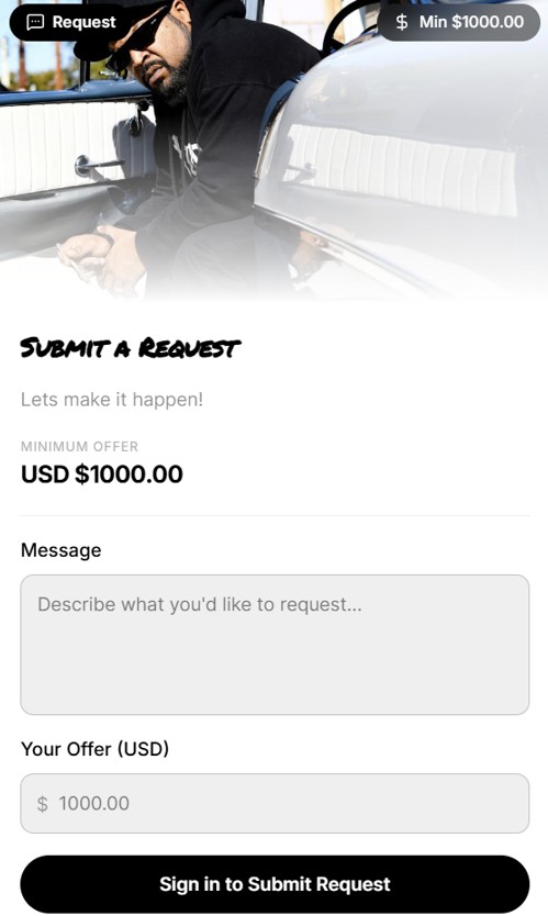Submit a Request card
